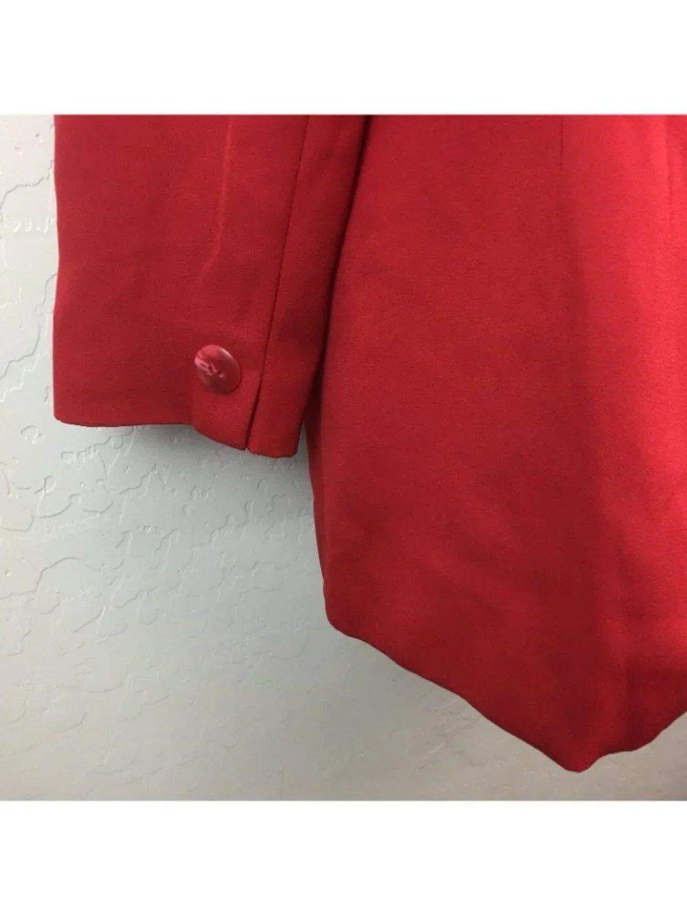 Jones New York Womens Red Suit Skirt Jacket Coat Set Office Wear 8 10
